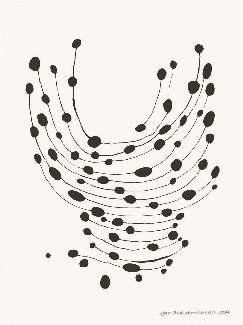 The Poster Club Dancing Dots Kunstdruck 30x40 cm Schwarz-Weiß