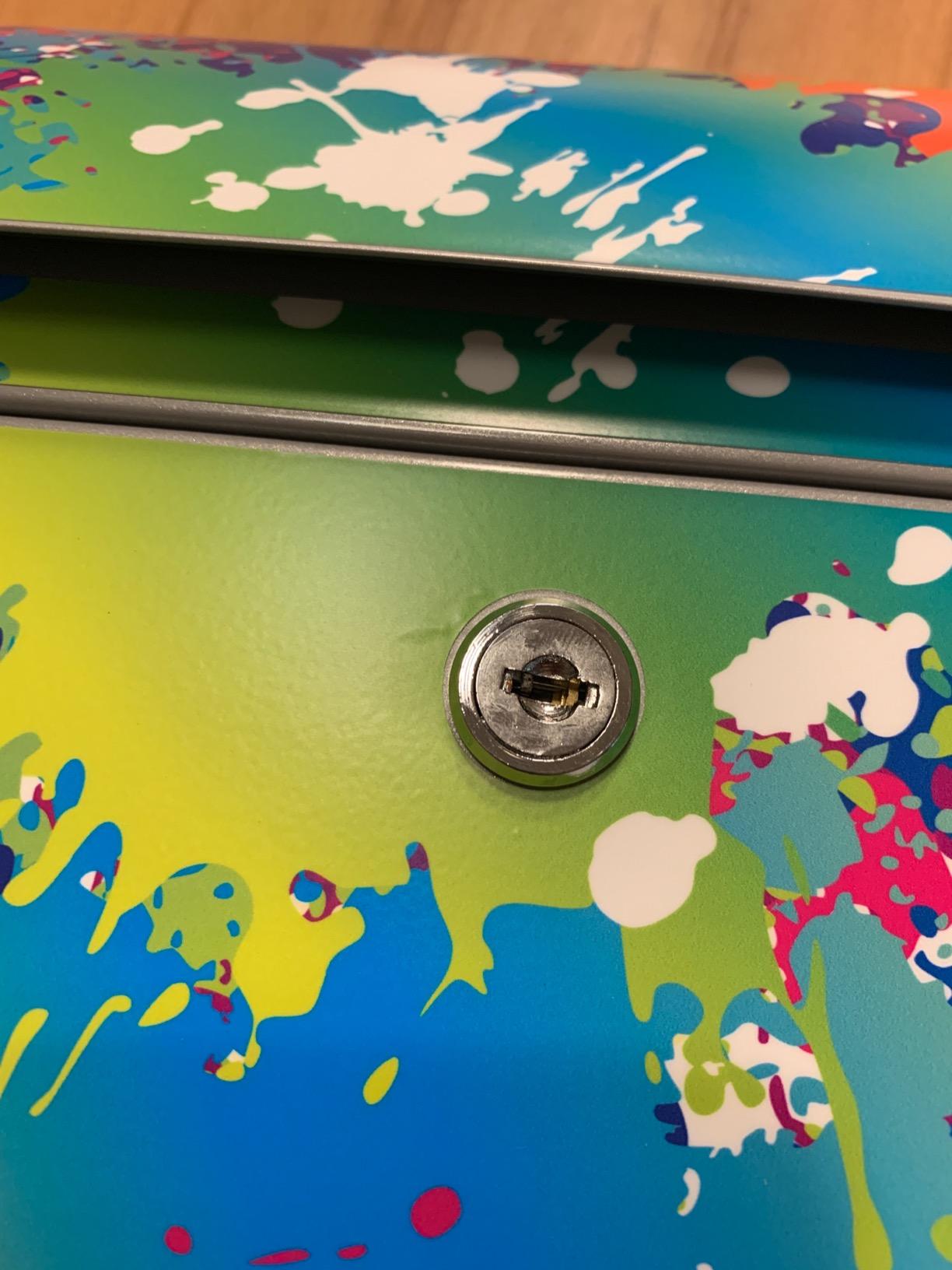 Banjado Briefkasten Naive Blüten Stahl schwarz Zeitungsfach