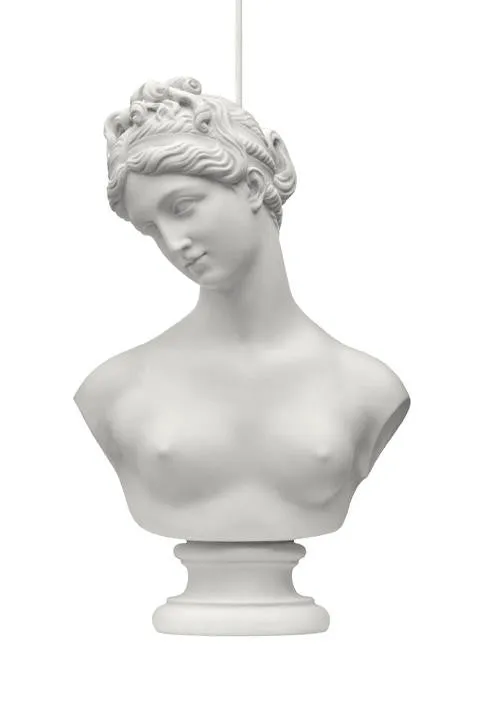 Mineheart Goddess Büsten Pendelleuchte weiß Marmor 23x35cm