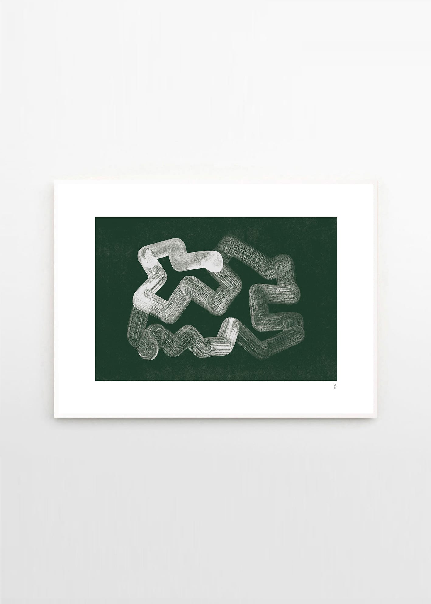 The Poster Club Art Prints Lineshape 05 Poster 30x40 cm grün