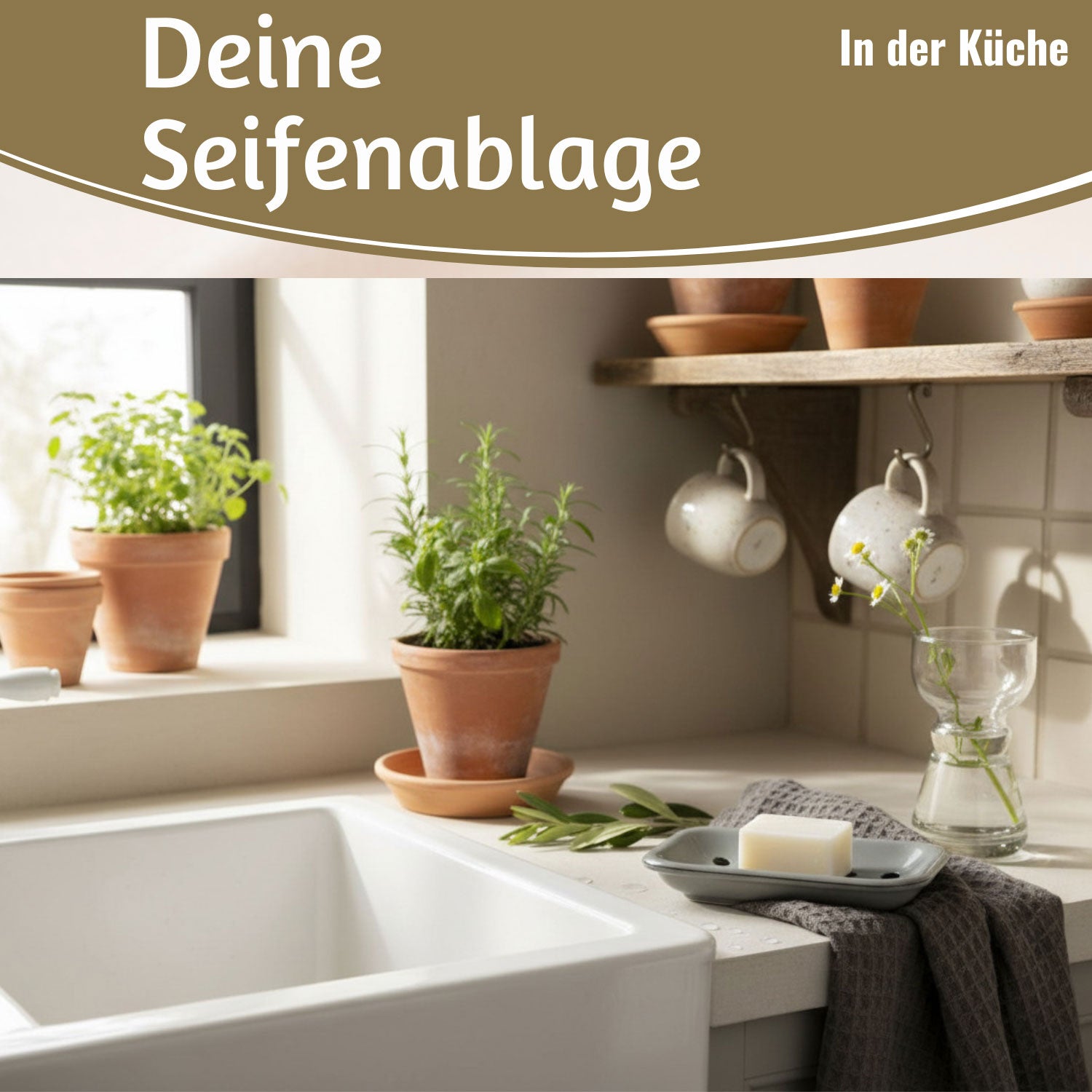 LS-LebenStil Altum Seifenschale grau Emaille 15 cm 2-tlg
