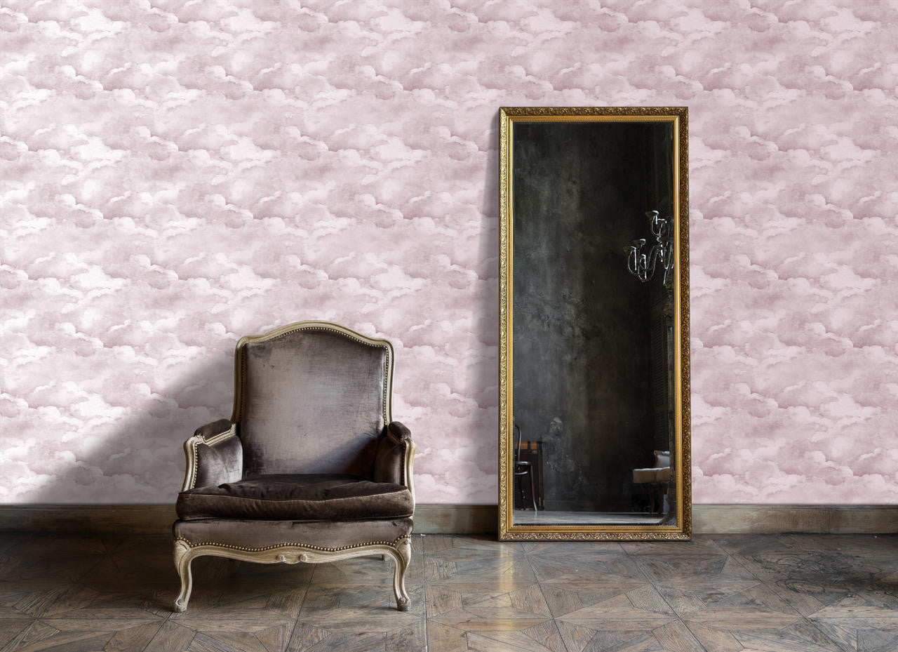 Mineheart Wallpaper Dusty Pink Clouds Tapete A3 Muster rosa