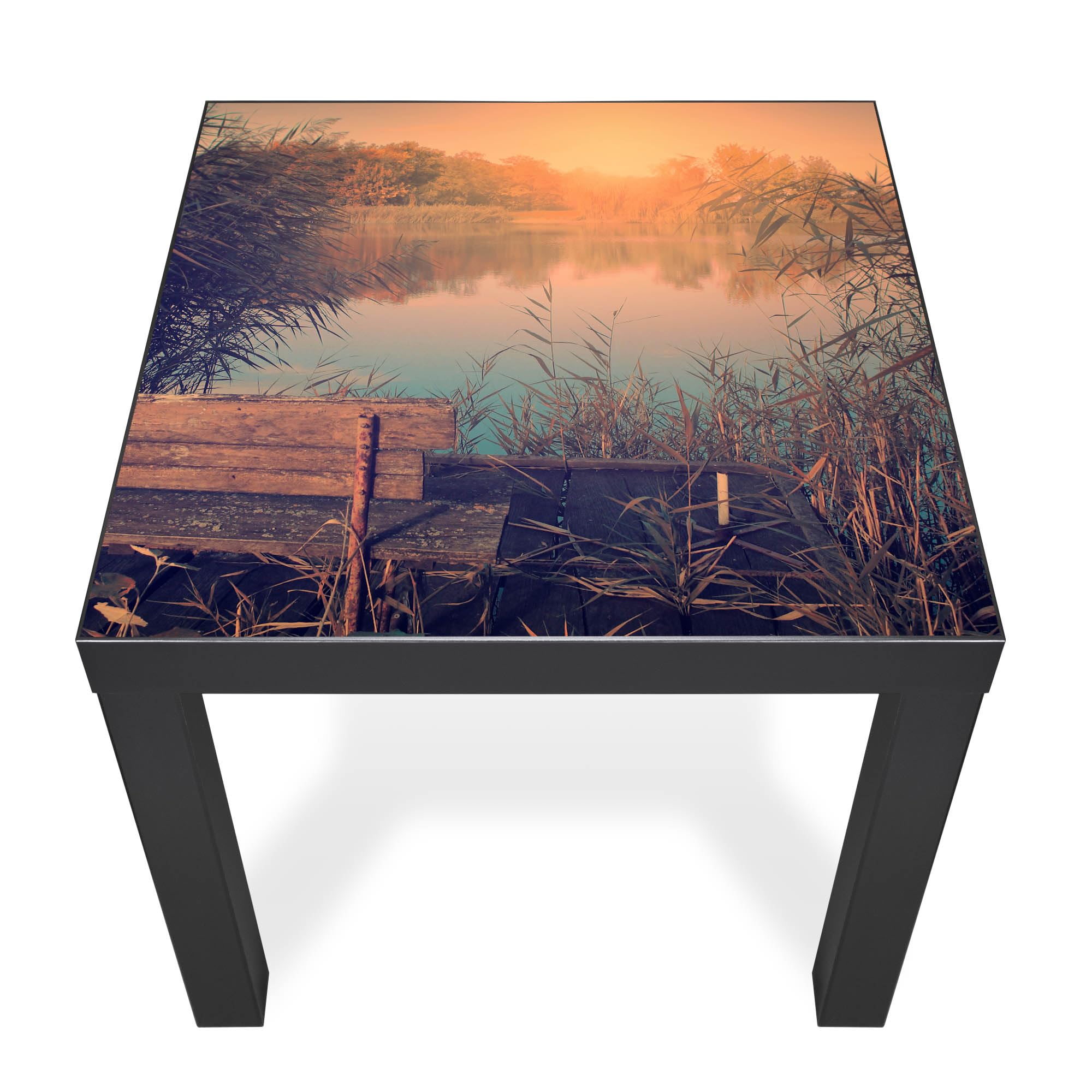 Banjado Möbelfolie Tischfolie Bank Am See 55x55 cm selbstklebend