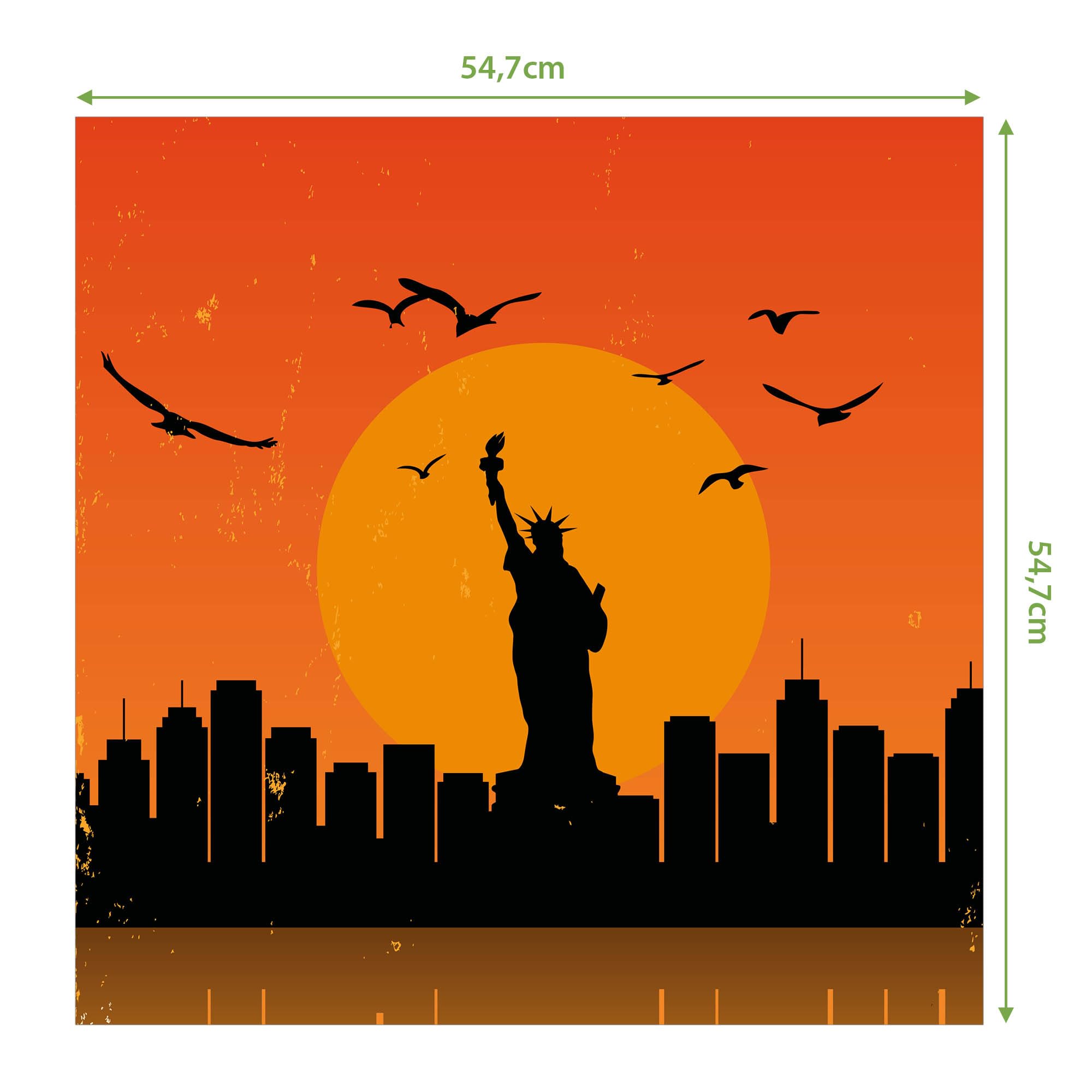Banjado Möbelfolie City Poster New York Tischfolie 55x55
