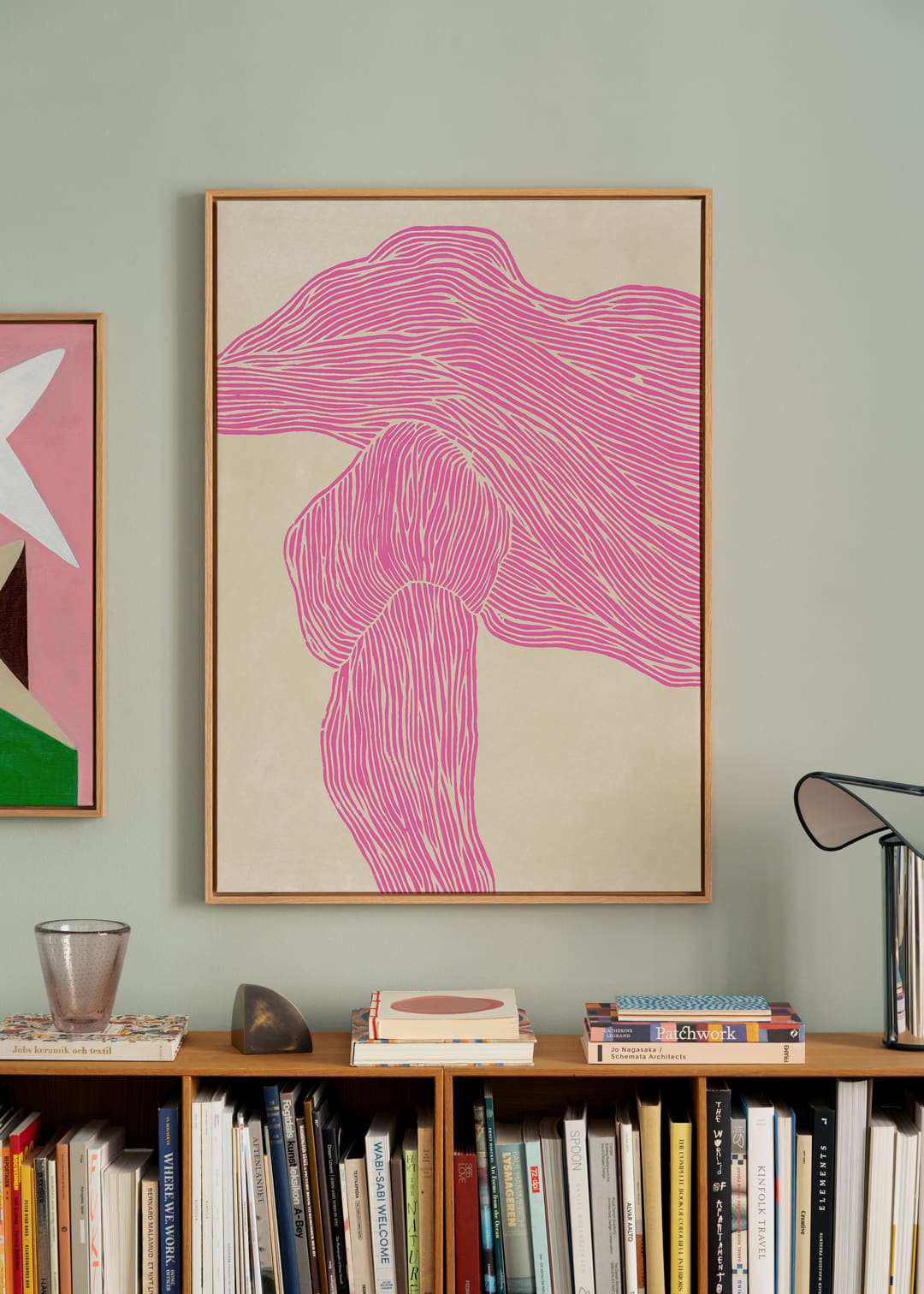 The Poster Club The Line Pink Leinwand 50x70 cm beige-rosa
