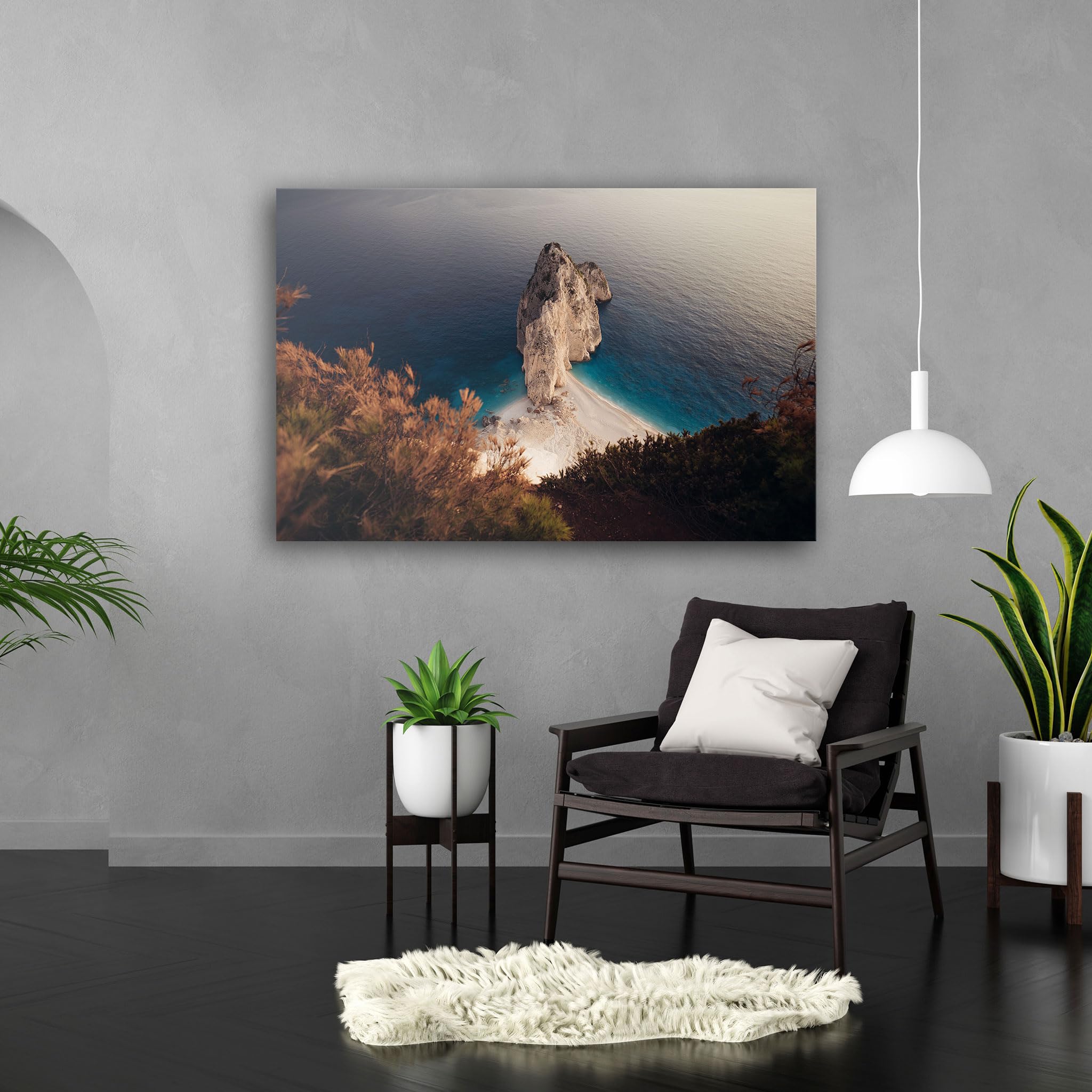 Hustling Sharks Wandbilder Felsformation im Meer Wandbild 40x30 cm Meer
