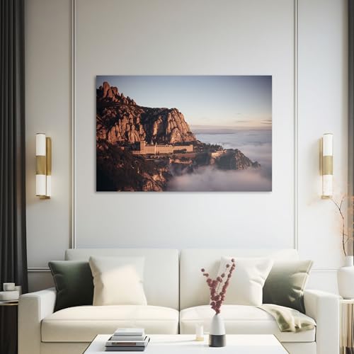 Hustling Sharks Wandbilder Kloster im Morgennebel Wandbild 40x30 cm Nebel