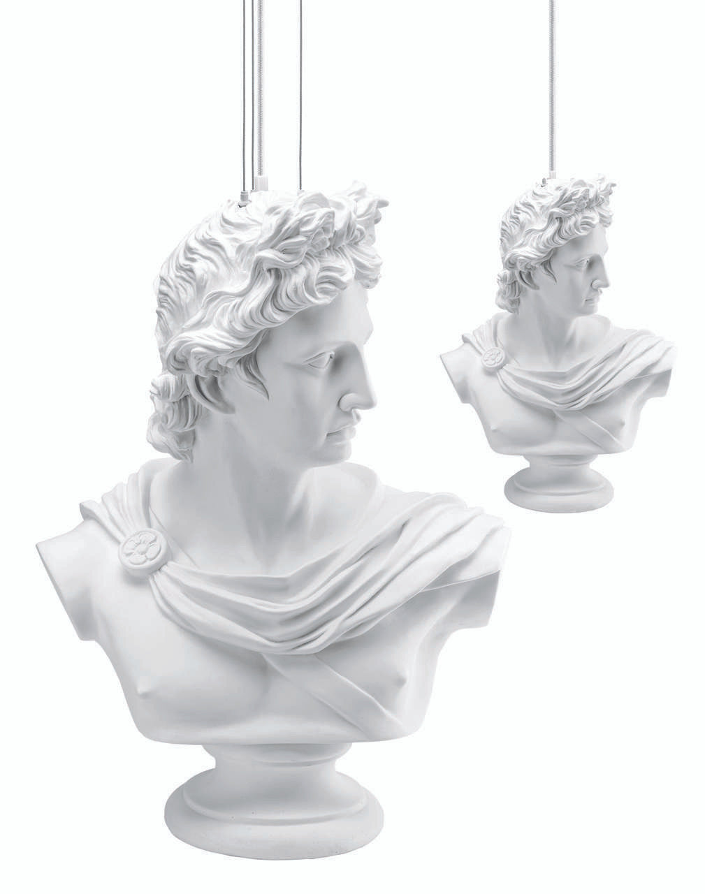 Mineheart Lighting Hero Statue Büsten Pendelleuchte XL Marmor