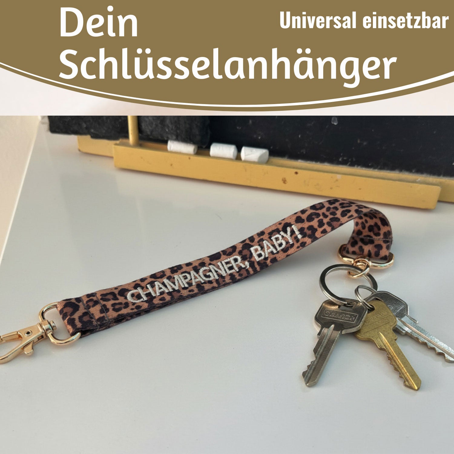 LS-LebenStil Handykette Champagner Baby Leo 86-137cm Textil