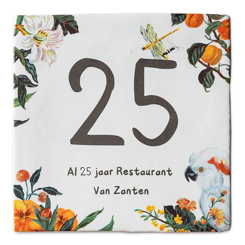 Storytiles Delft Blue Tropische Vogel Fliese S 10x10 cm Glück
