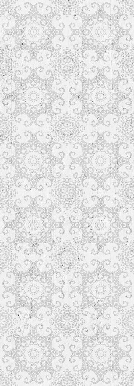 Mineheart Geometric Damask Tapete Grau Silber A3 Muster