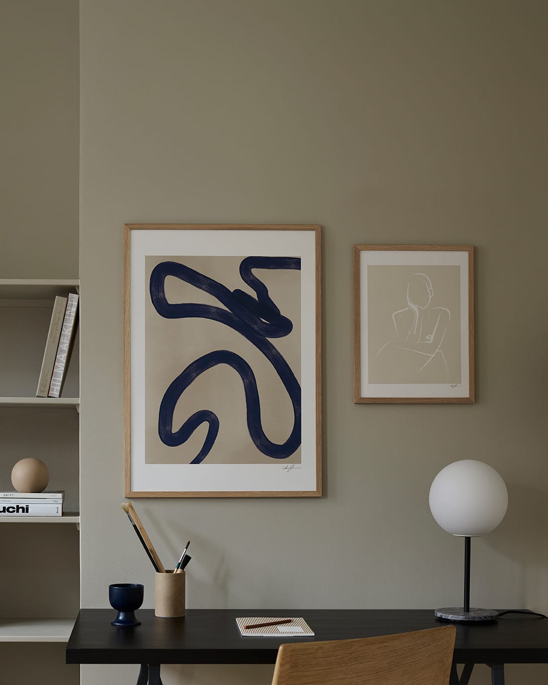 The Poster Club Monday Poster A4 beige blau Anna Johansson