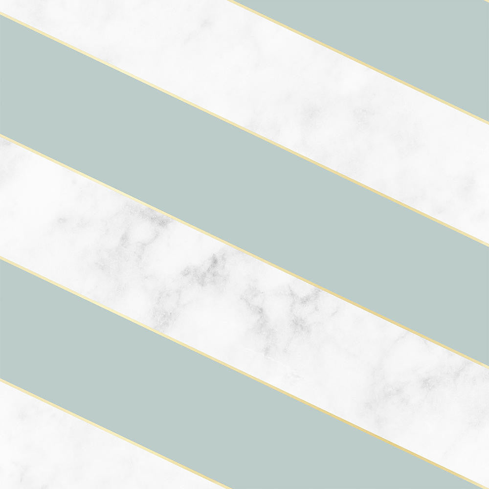 Mineheart Diagonal Marble Tapete Grün Marmor Streifen 10m