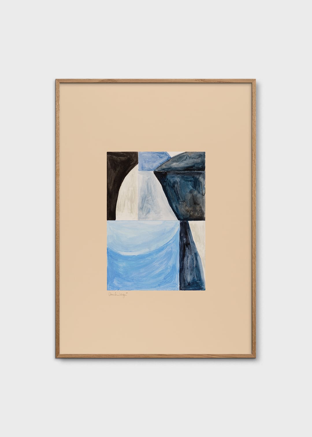 The Poster Club Art Prints Shapes 02 Poster 30x40 cm beige-blau