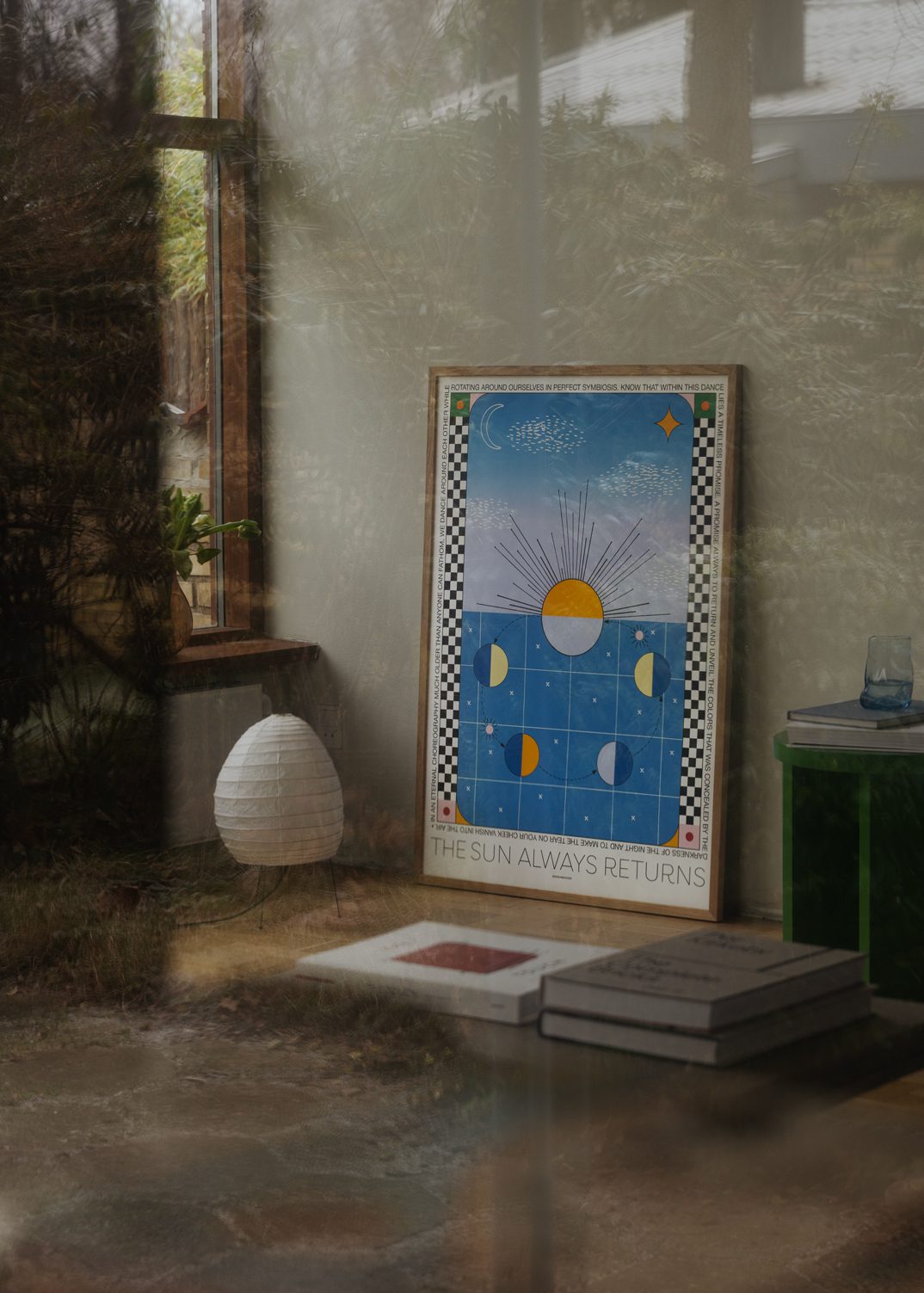 The Poster Club The Sun Always Returns Poster 30x40 blau