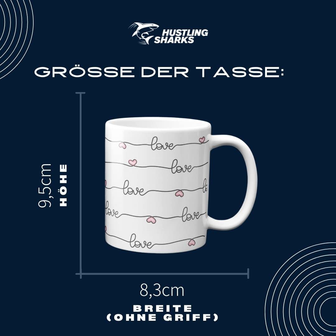 Hustling Sharks Wandbilder Love Tasse 330ml Herz Liebe