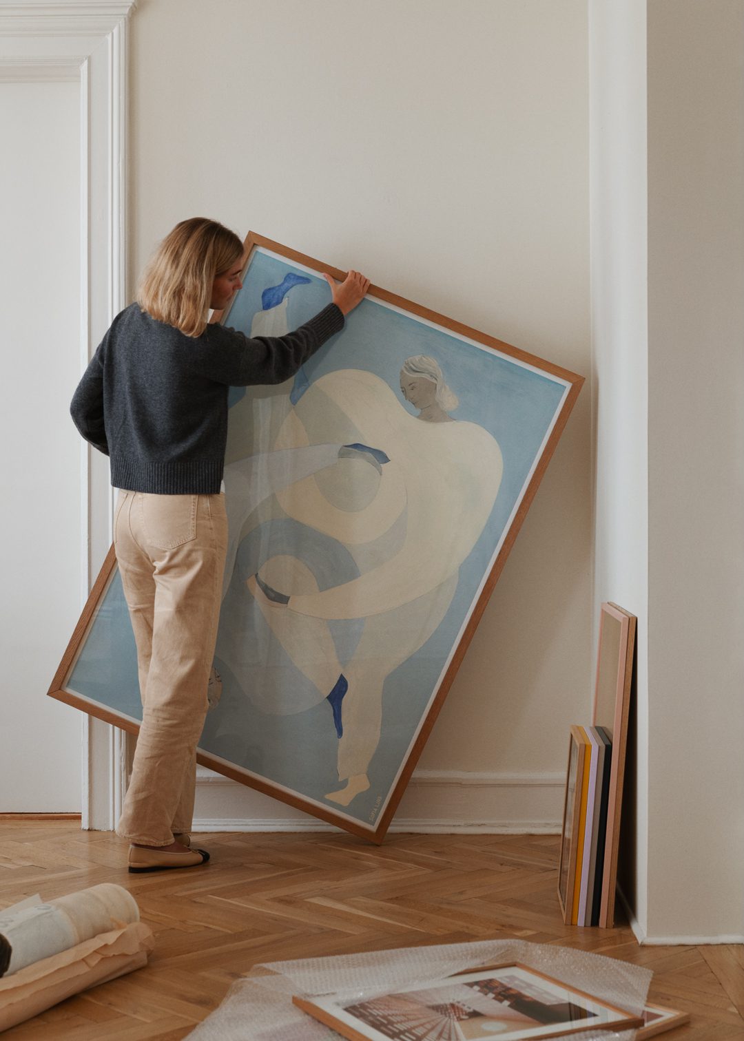 The Poster Club Art Prints Hold You Blue Kunstdruck 30x40 Blau