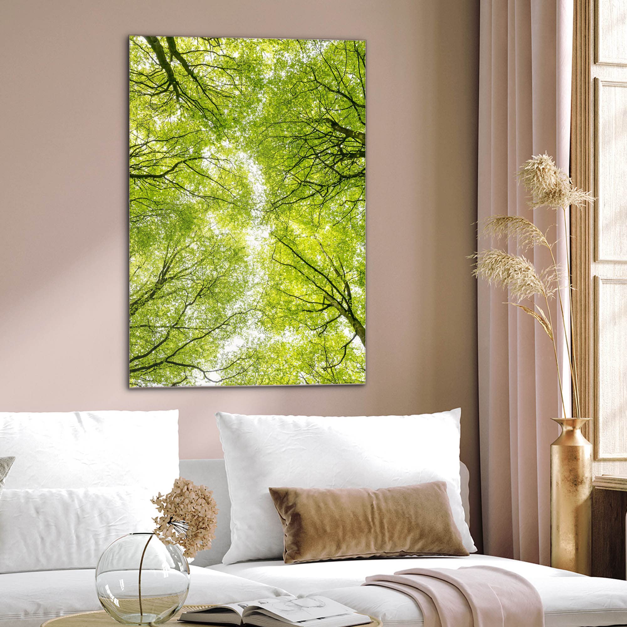 Banjado Magnettafel Zwischen Bäumen Glasboard 40x60 Wald