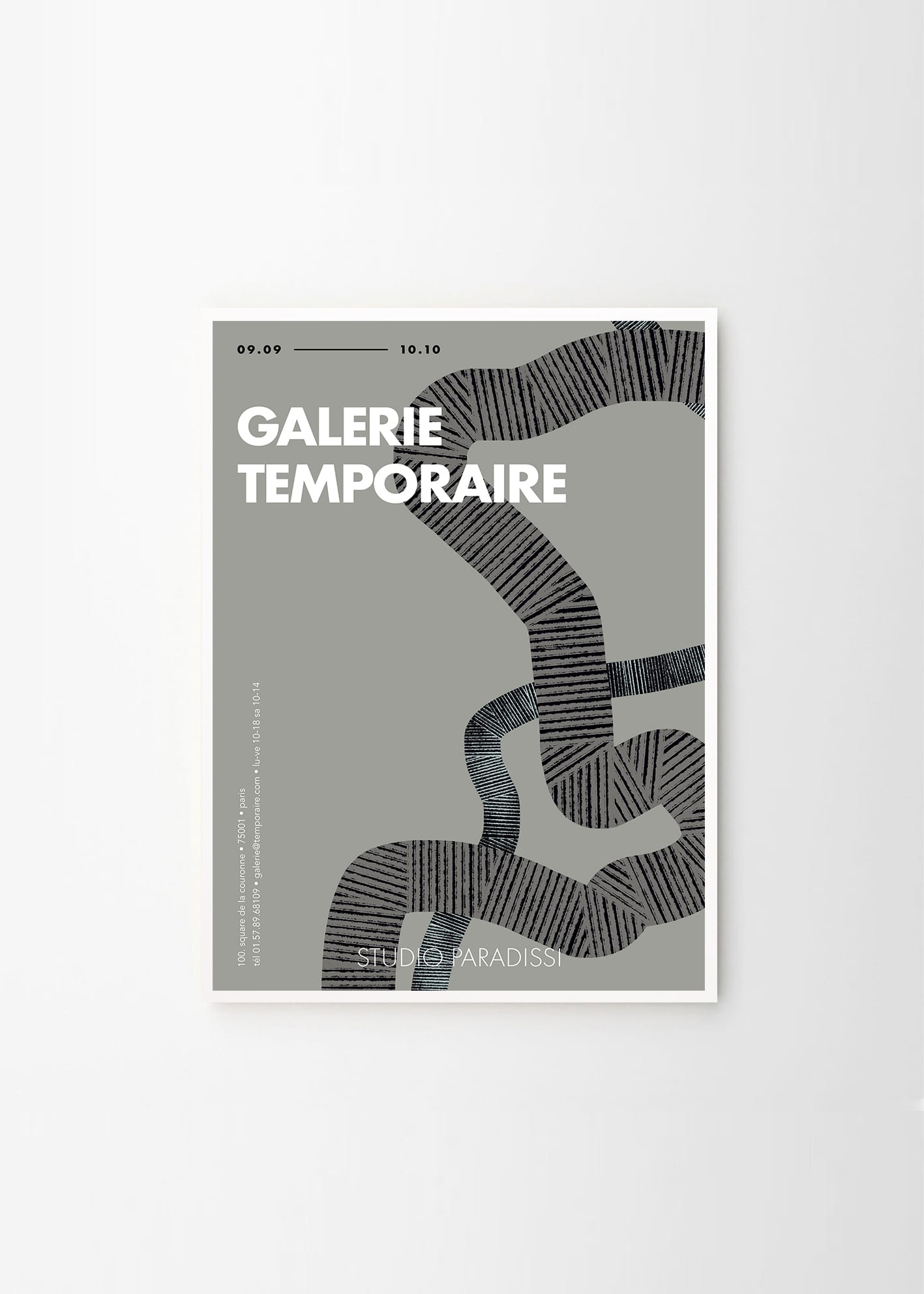 The Poster Club Galerie Temporaire 47 Poster 50x70 grau