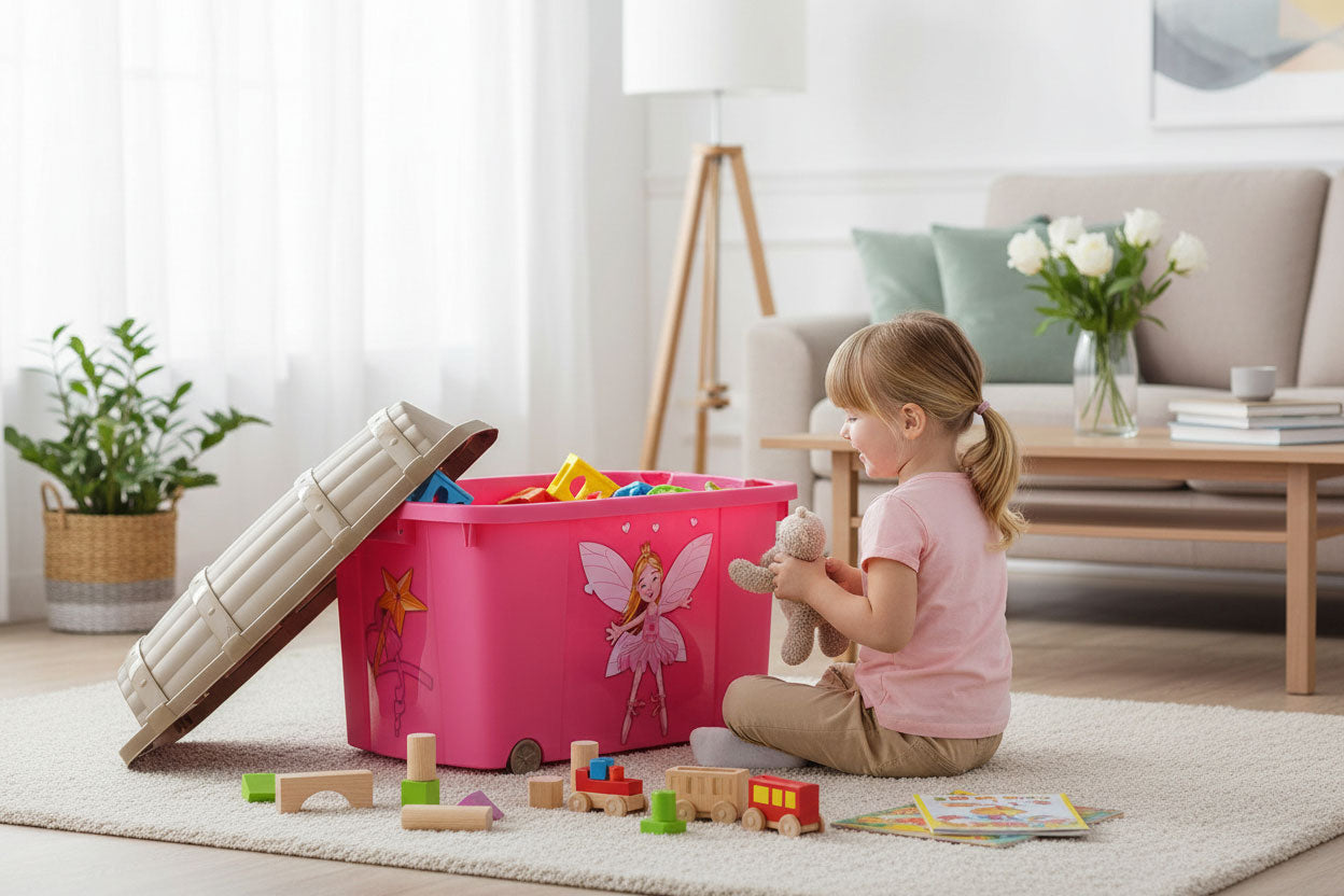 LS-LebenStil Spielzeugkiste Prinzessin XL 60x40cm 57L