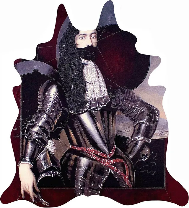 Mineheart King Knight Vintage Teppich 160x150 Dunkel