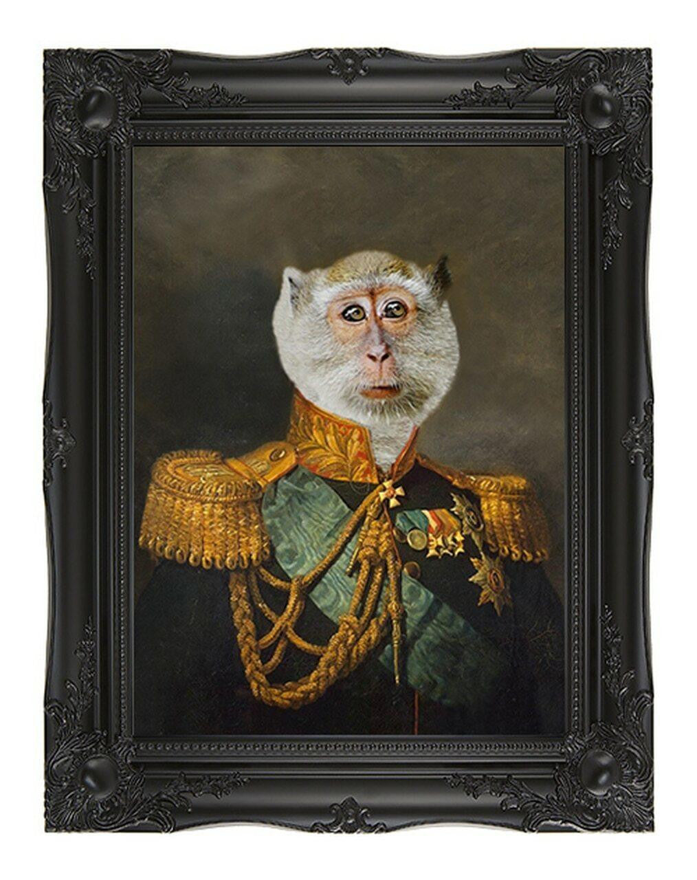 Mineheart Duke Gibson Leinwandbild Affe Uniform 66x81cm