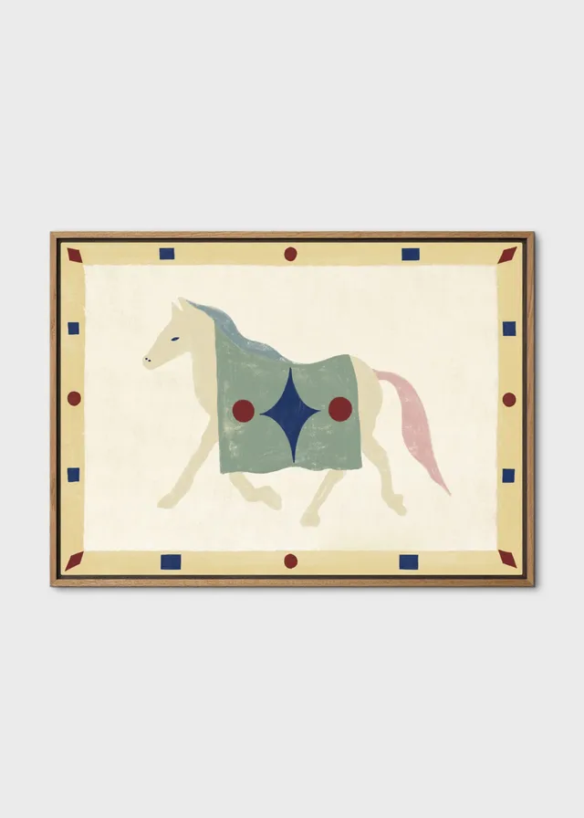 The Poster Club Horse Geometri Leinwandbild 30x40 cm Pferd