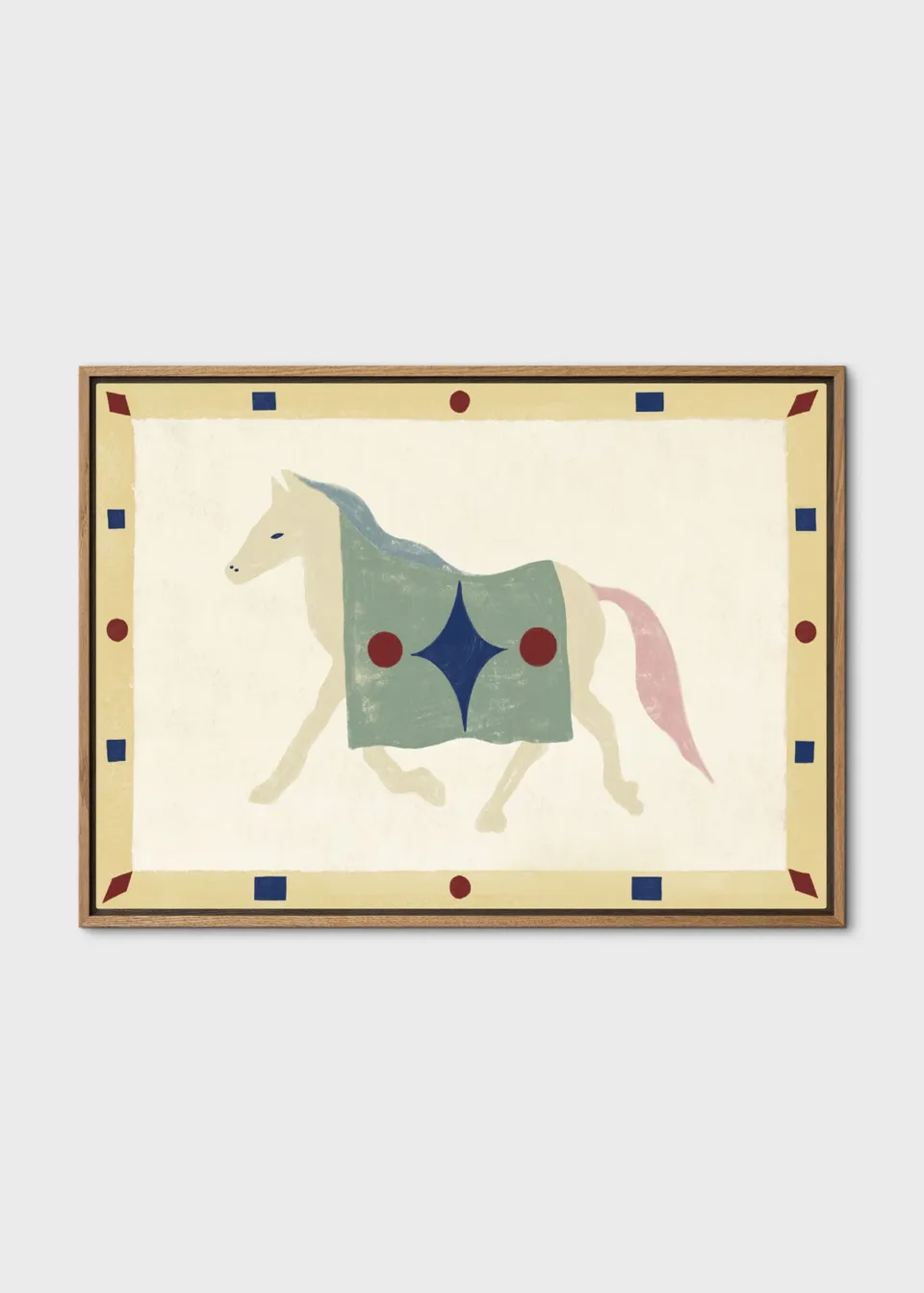 The Poster Club Horse Geometri Leinwandbild 30x40 cm Pferd