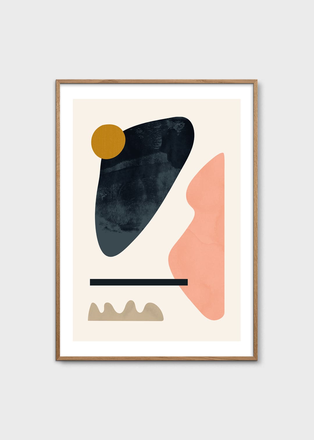 The Poster Club Art Prints Floating Shapes 05 Poster 30x40 cm rosa