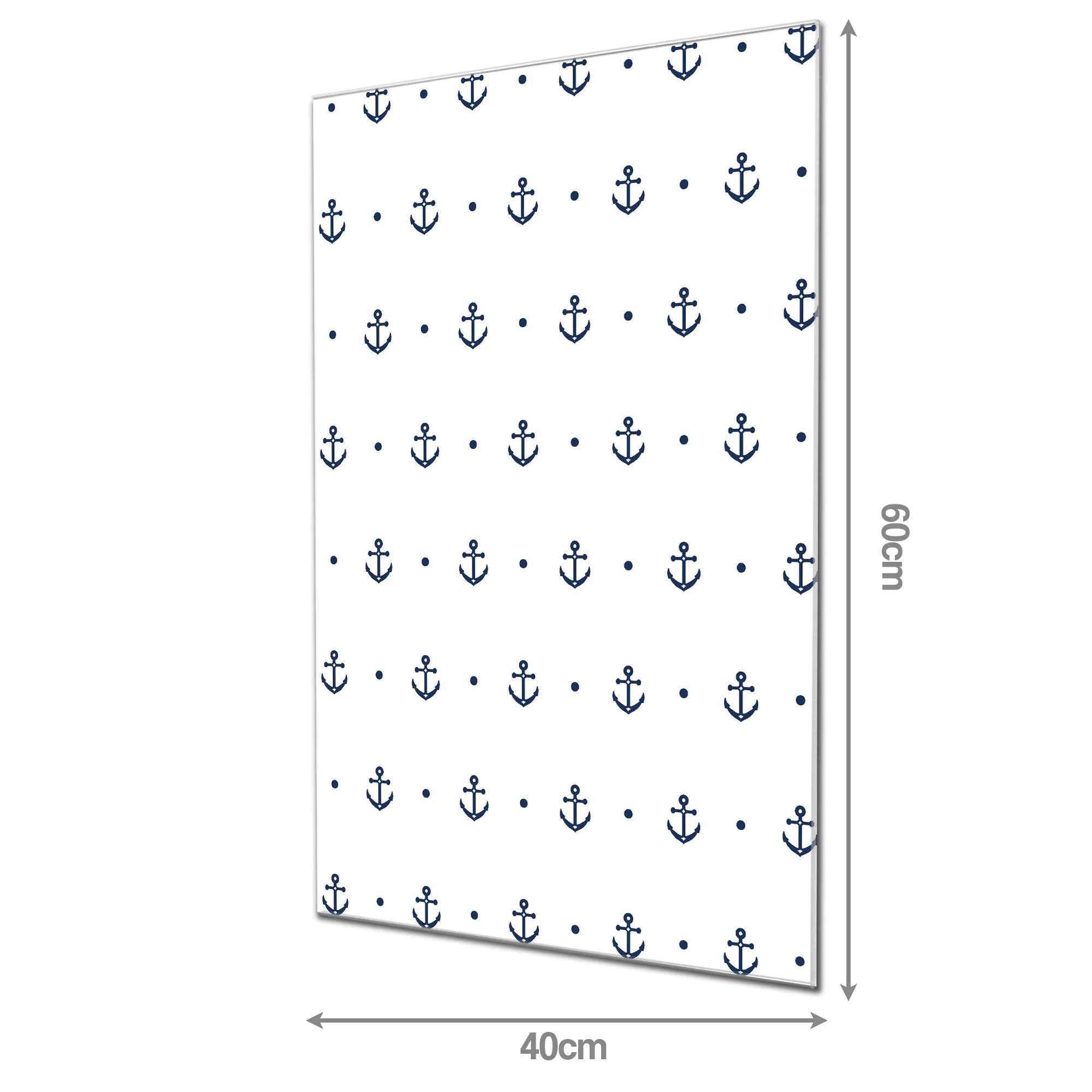 Banjado Magnettafel Kleine Anker Magnetboard 60x40 cm beschreibbar