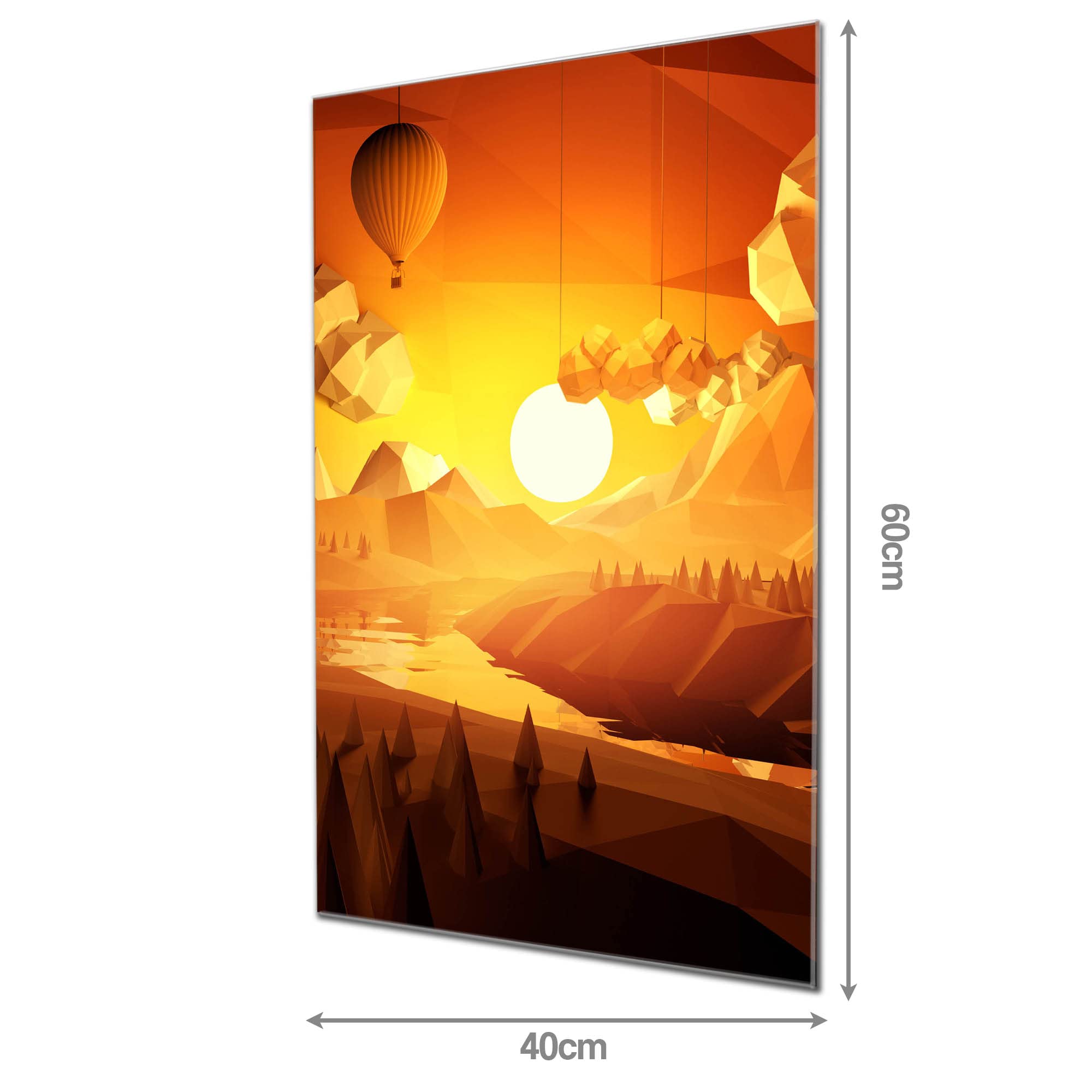 Banjado Magnettafel Sunset Glasmagnettafel 40x60 cm Camping