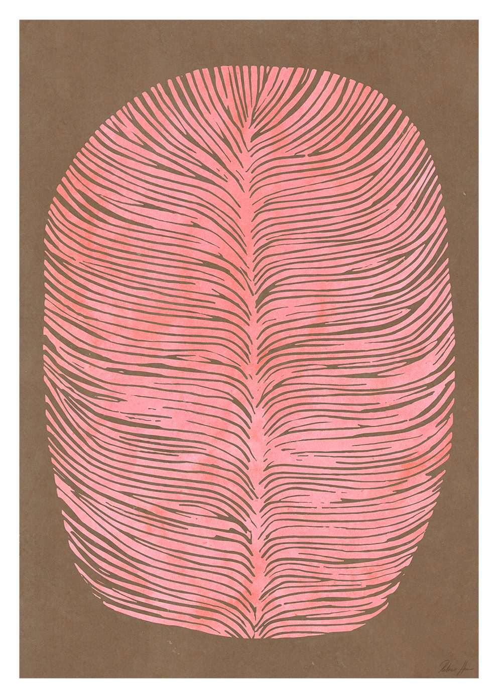 The Poster Club Art Prints Pink Lagoon Poster A4 rosa