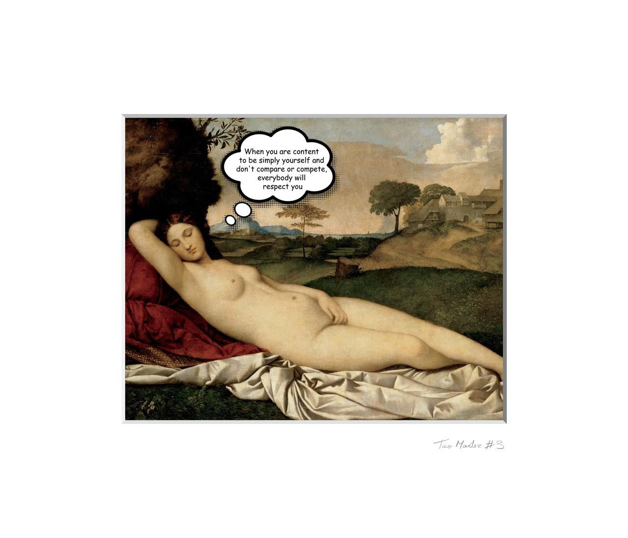 Mineheart Wall Art TaoMaster-3 Kunstdruck gerahmt 39x34cm