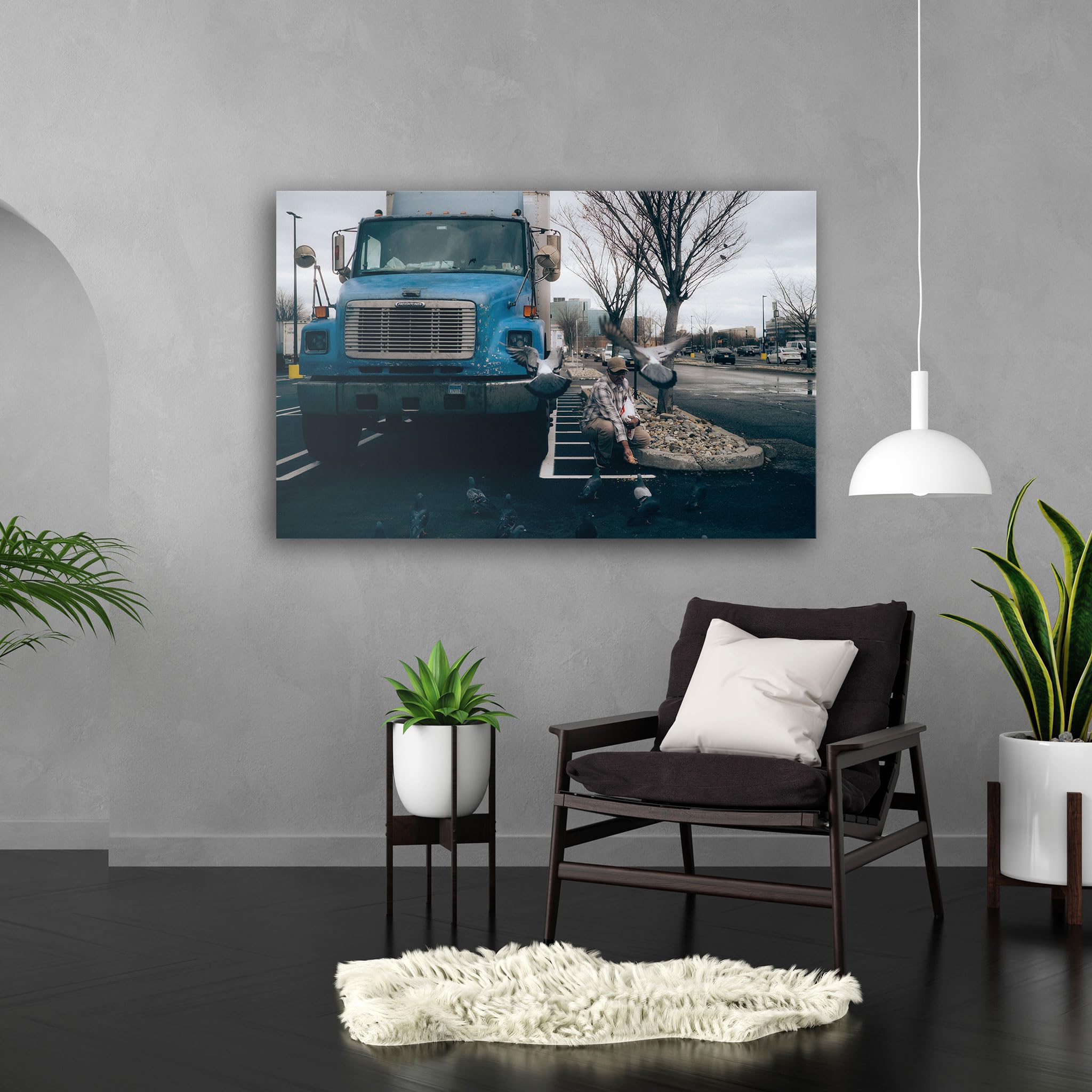 Hustling Sharks Wandbilder Kurze Ruhepause Leinwand 40x30 cm Urban