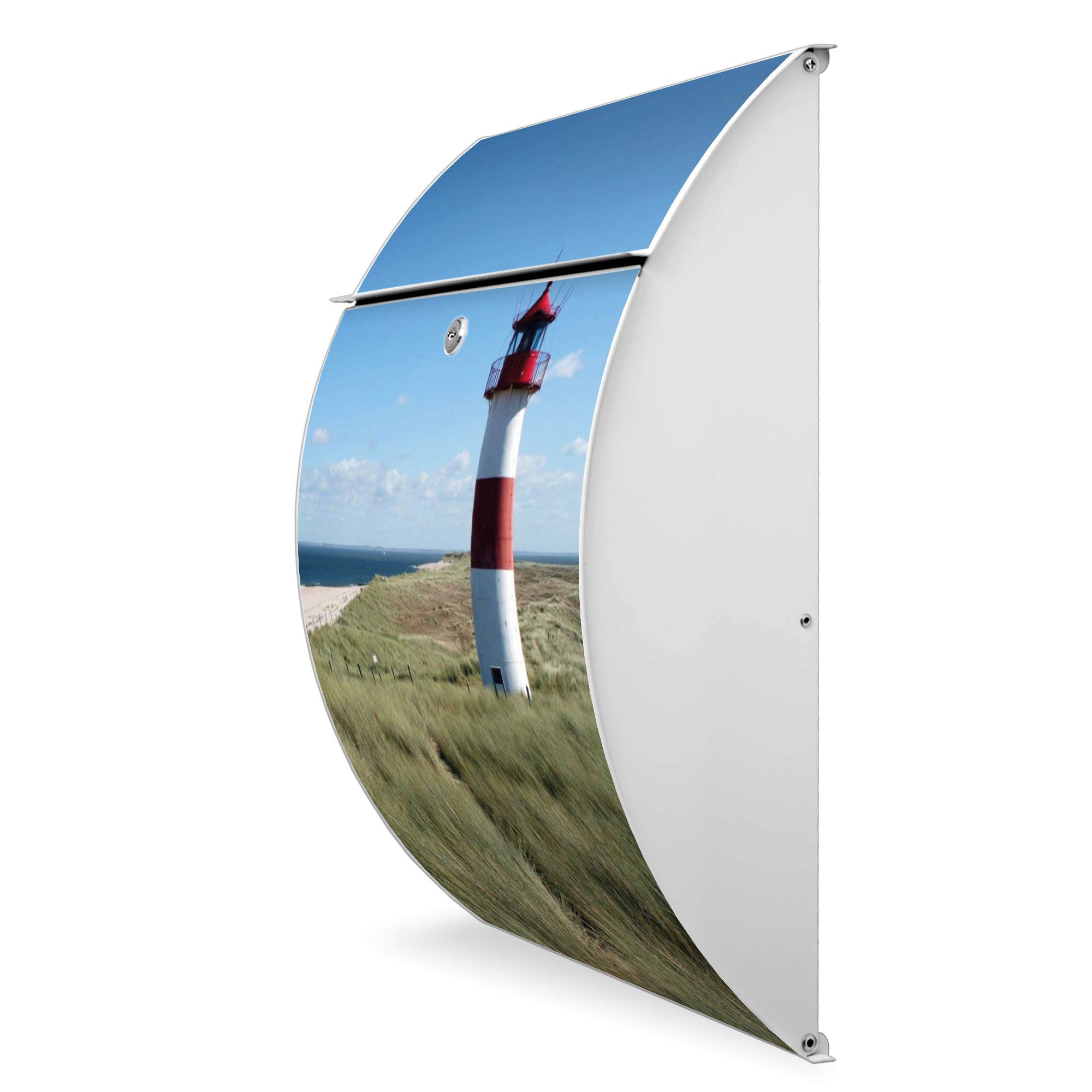 Banjado Riviera Briefkasten Weiß Leuchtturm A4