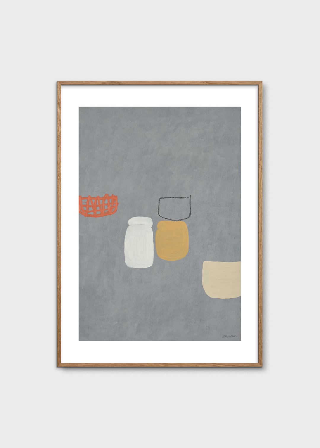 The Poster Club Still Life I Kunstdruck 50x70 Grau