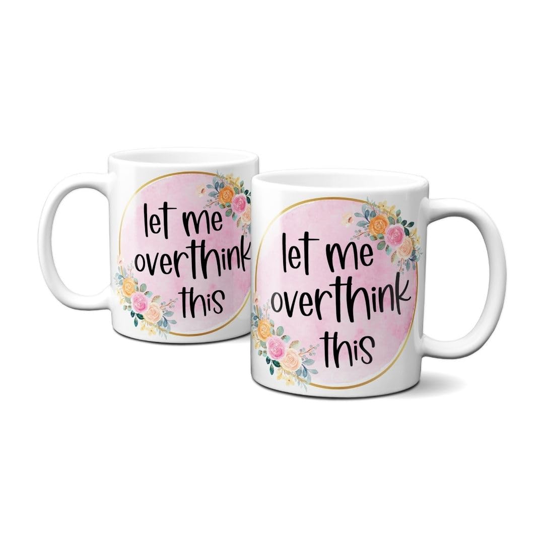 Hustling Sharks Overthinker Tasse 330ml weiß Spruch Kollegengeschenk