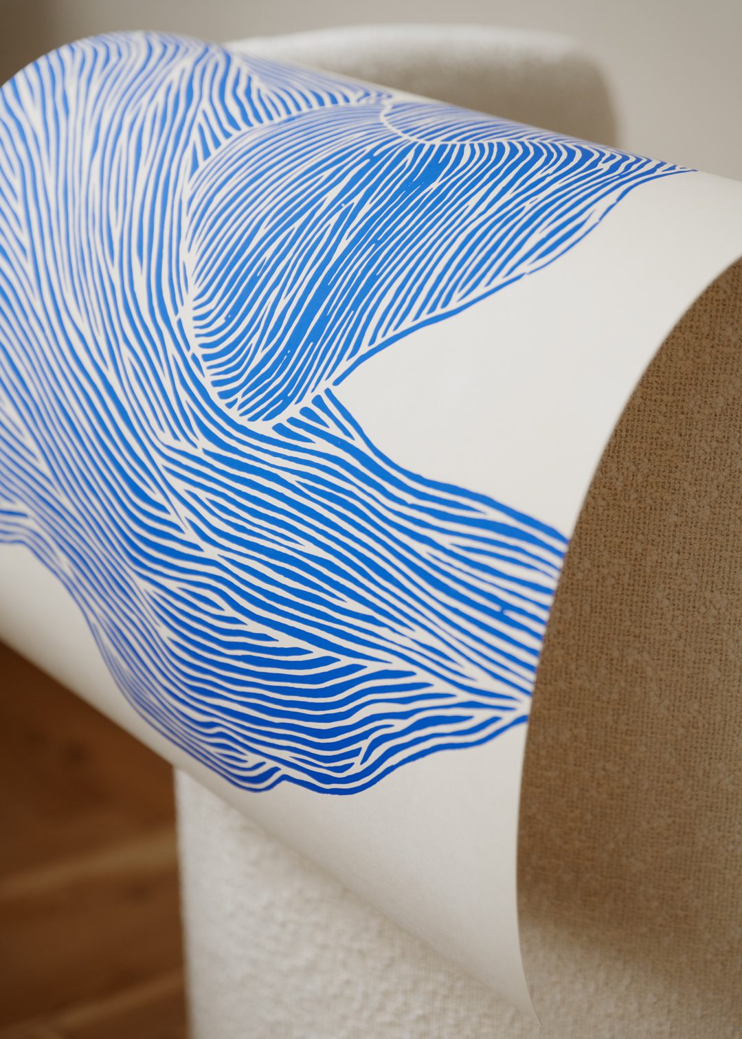 The Poster Club The Line Navy Kunstdruck 30x40 blau