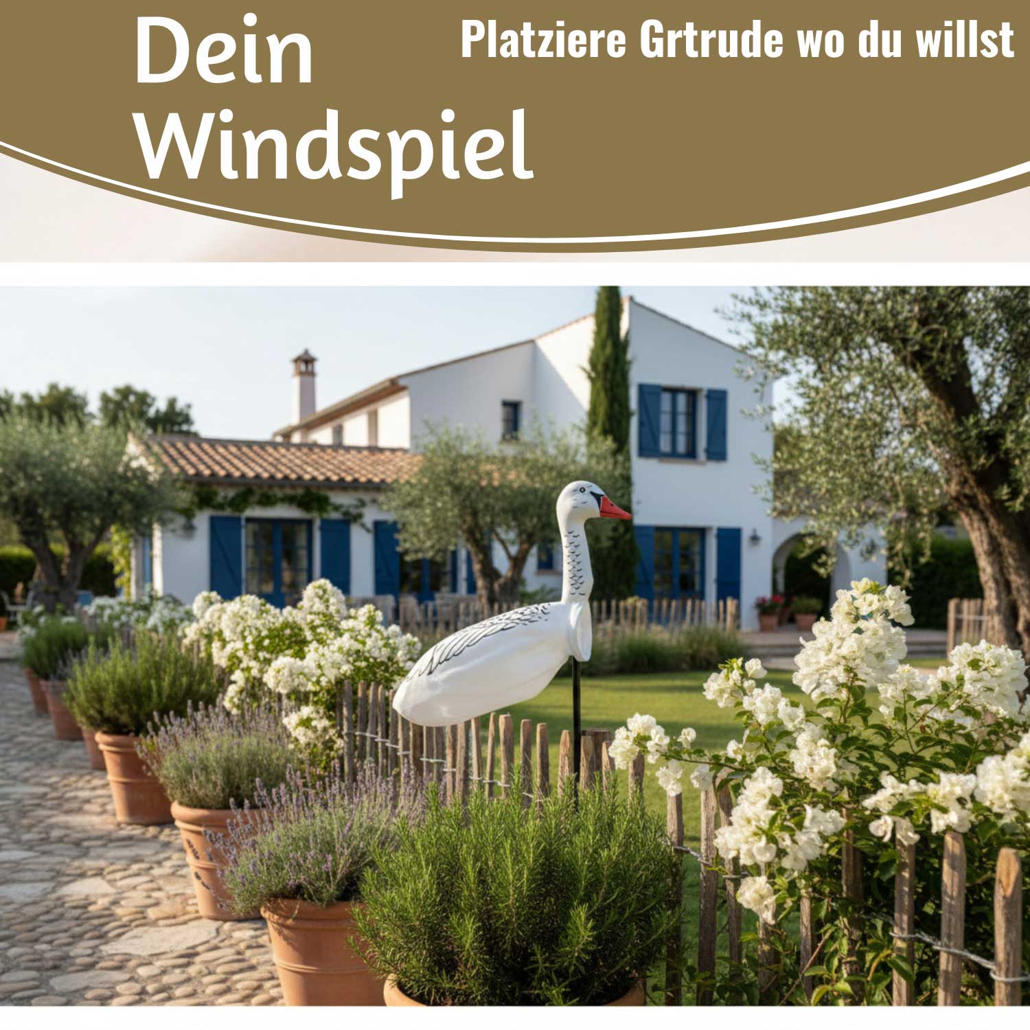 LS-LebenStil Garten & Camping Windgans Gertrude 70 cm