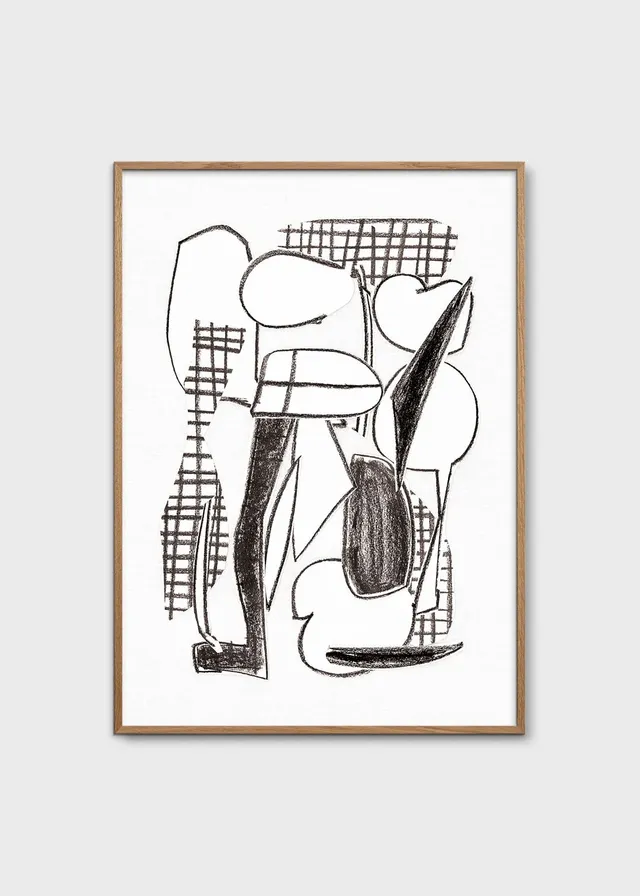 The Poster Club Art Prints Cartoon Poster 30x40 cm Schwarz-Weiß