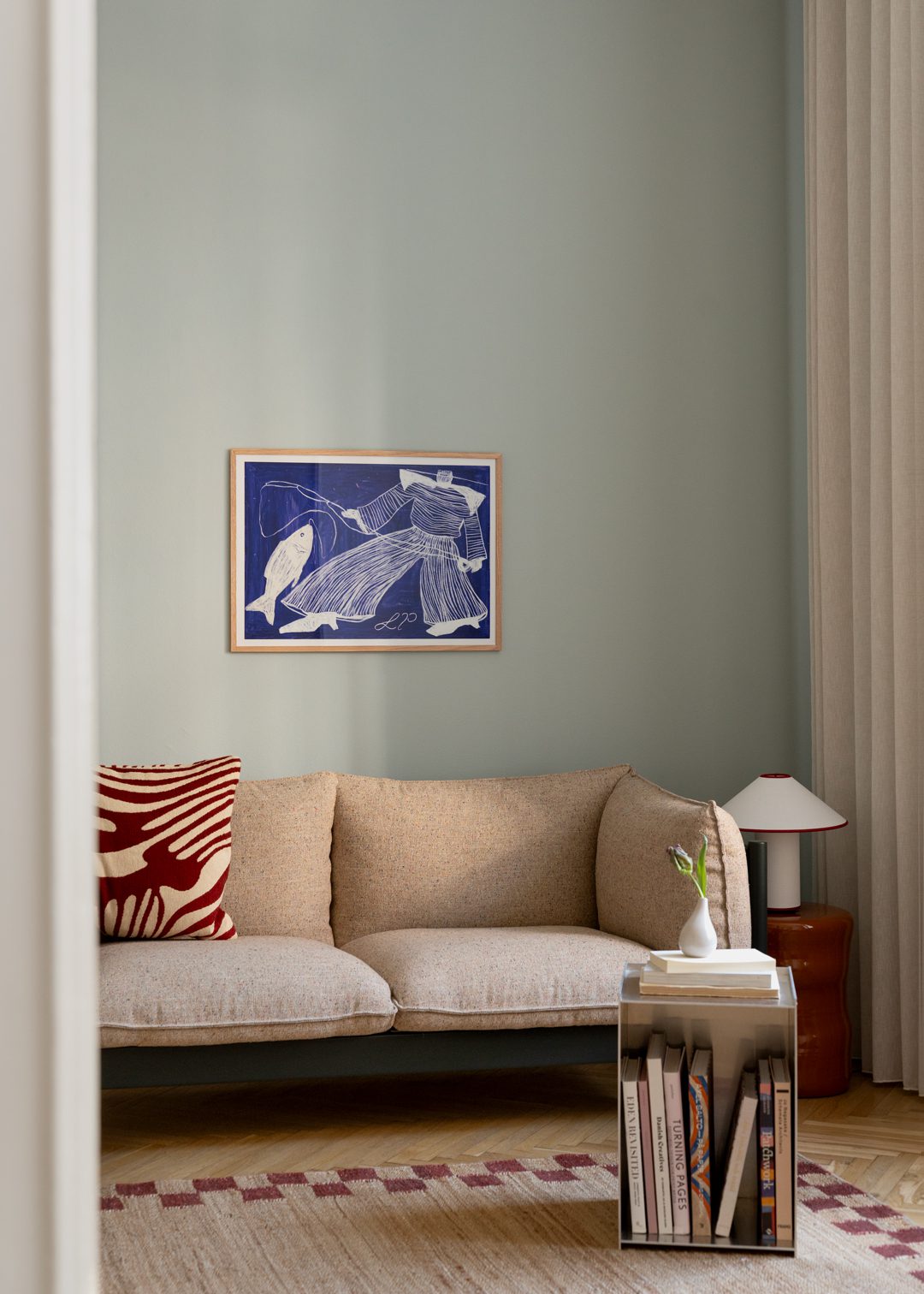 The Poster Club Art Prints Sam Fishing Poster A4 figurativ