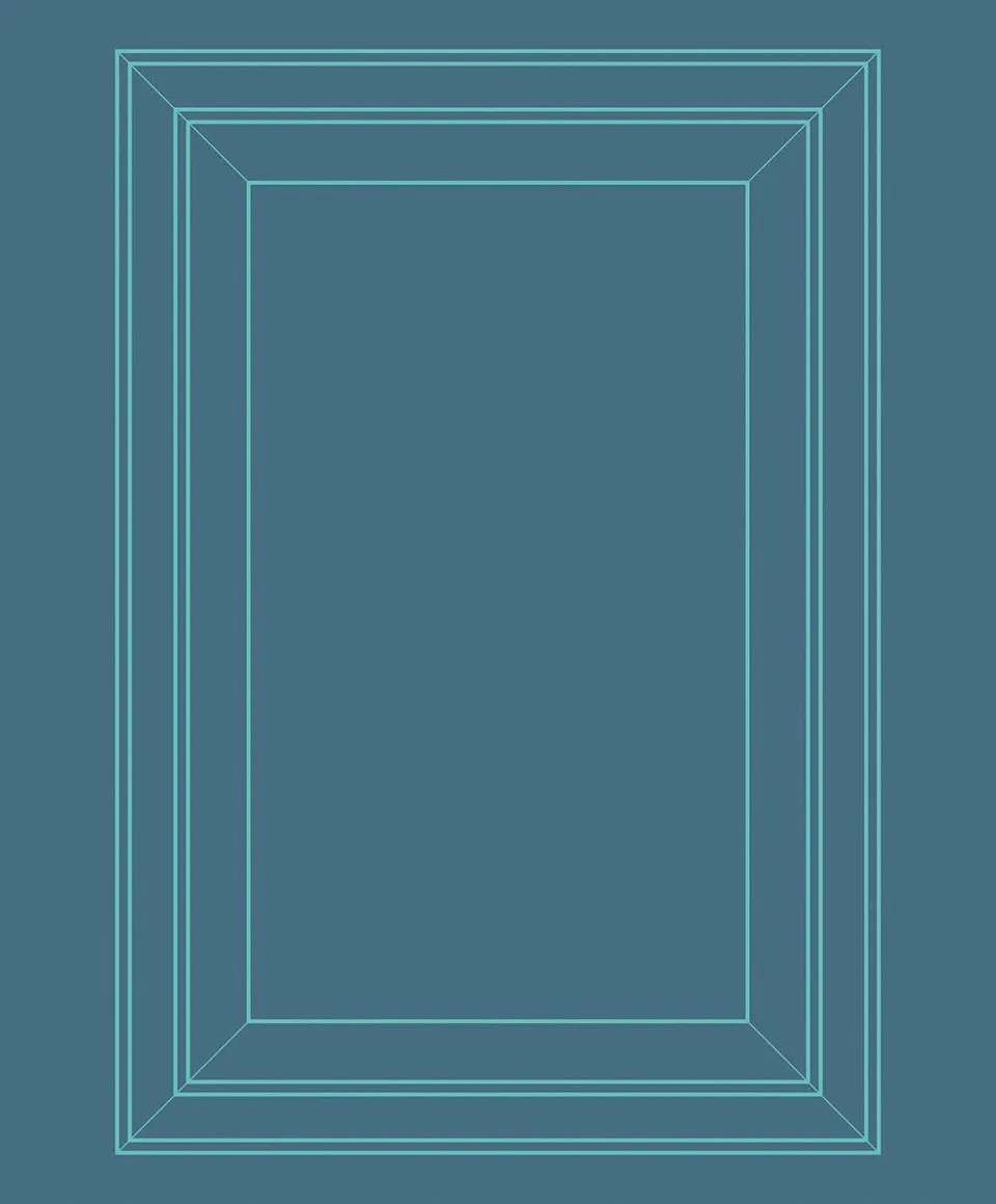 Mineheart Outline Tapete Petrol Aquamarin Paneel