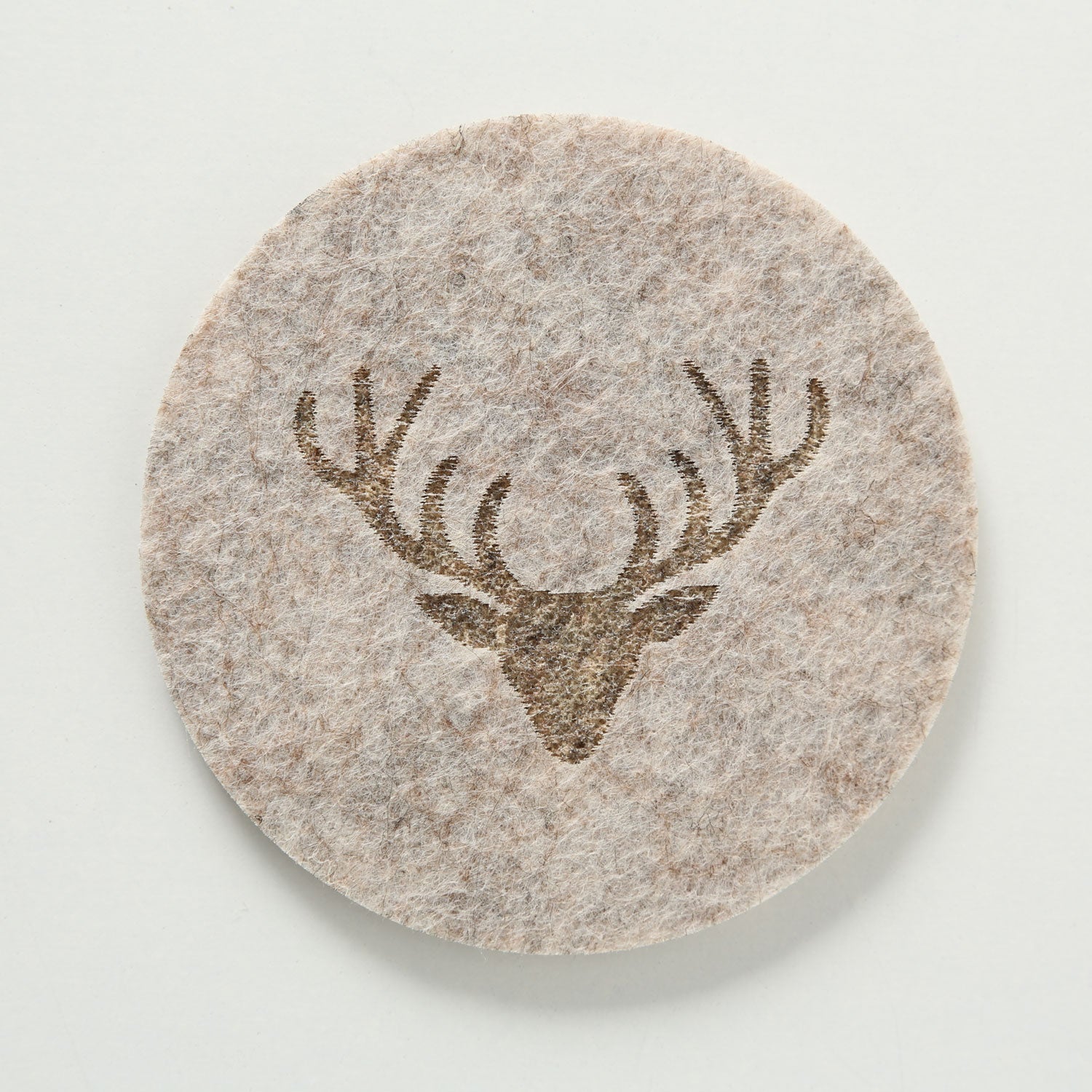 LS-LebenStil Küche & Haushalt Filz Glasuntersetzer Hirsch Braun 10cm 6er