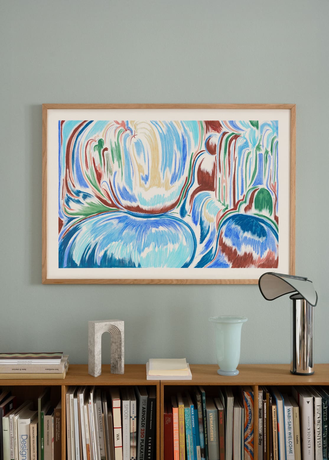 The Poster Club Art Prints Ved vandet Poster A4 blau
