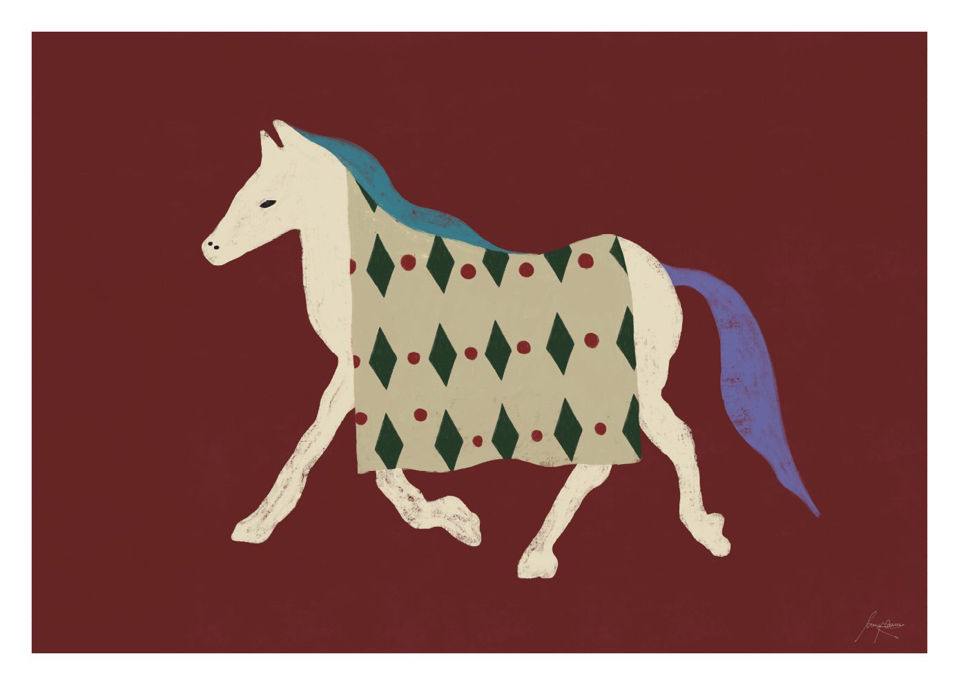 The Poster Club Art Prints Horse Bordo Poster 30x40 cm Pferdemotiv