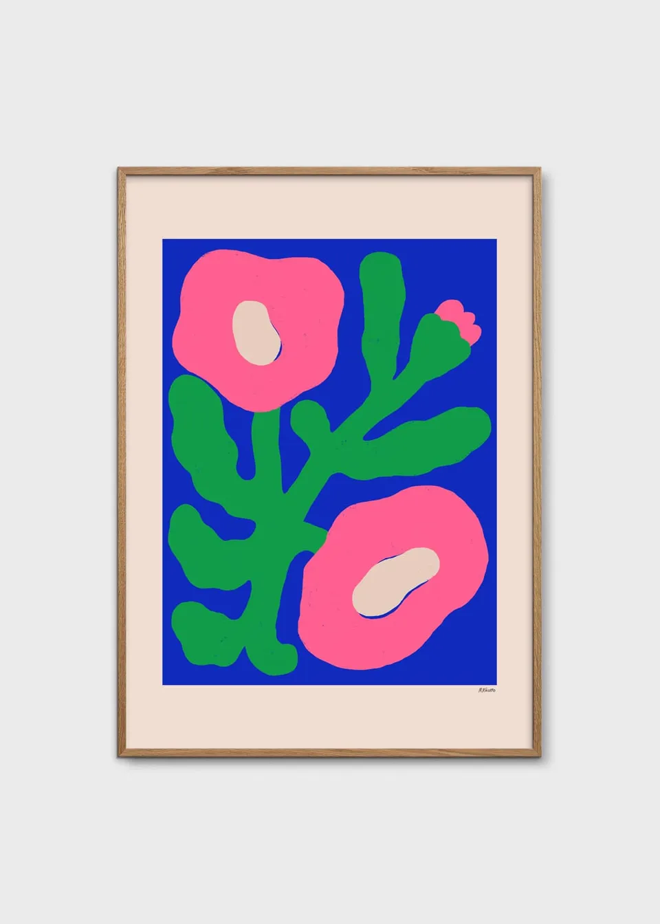 The Poster Club Pink Poppies Poster A4 rosa botanisch
