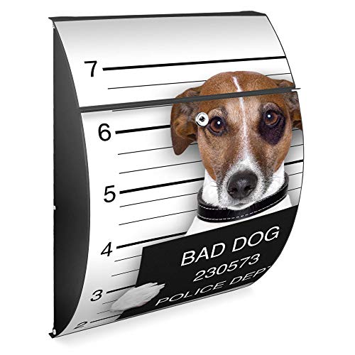 Banjado Riviera Briefkasten Anthrazit Bad Dog A4