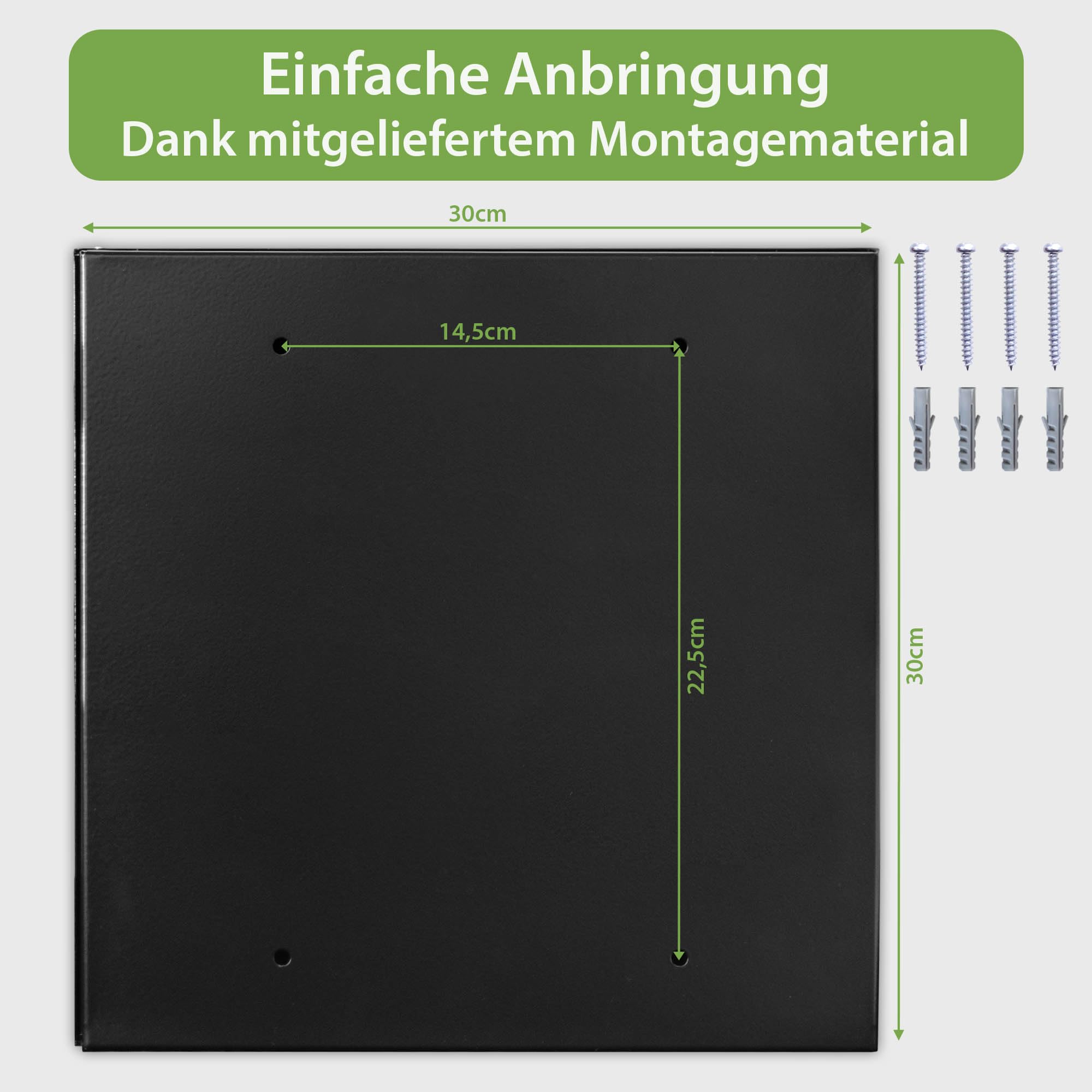 Banjado Schlüsselkasten Metall 30x30 cm Sonnenaufgang Schwarz 32 Haken