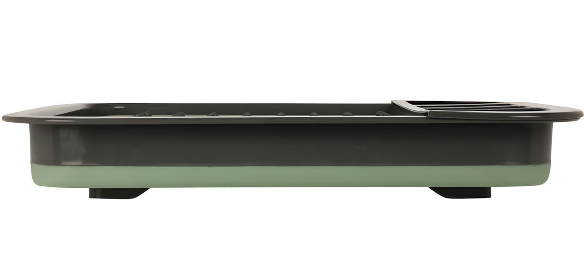 LS-LebenStil Abtropfgestell 37cm Grün-Grau faltbar Geschirrhalter