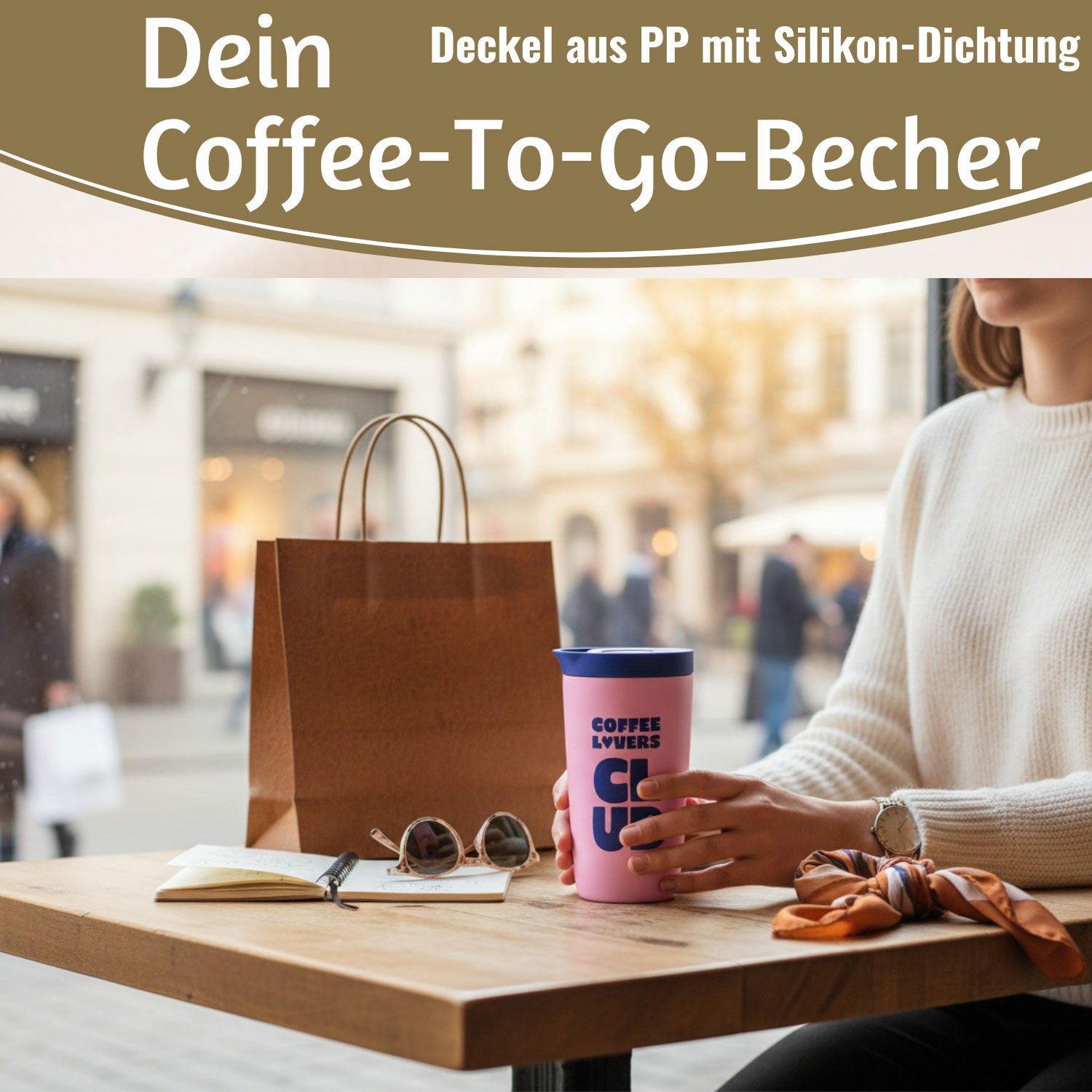 Thermobecher Edelstahl 350ml Coffee Lovers Pink Auslaufsicher